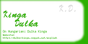 kinga dulka business card